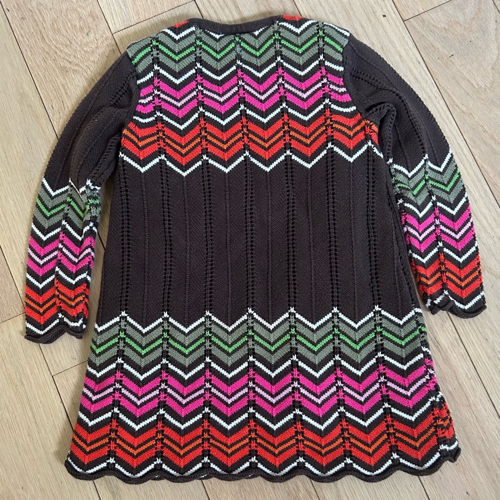 Hanna Andersson Multicolor Chevron Knit‎ dress 3t - Picture 3 of 3